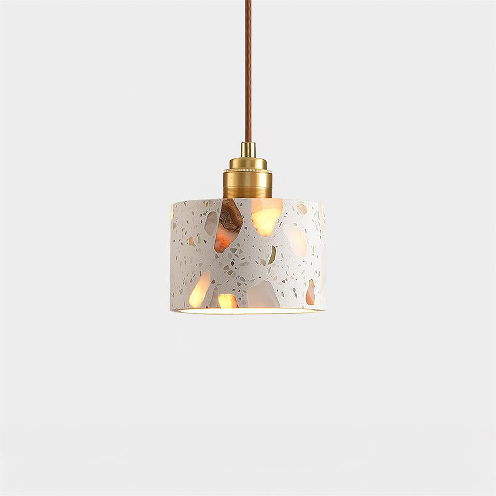 Lunette Pendant Lamp Terrazzo Sculptural Glow - Letslighting
