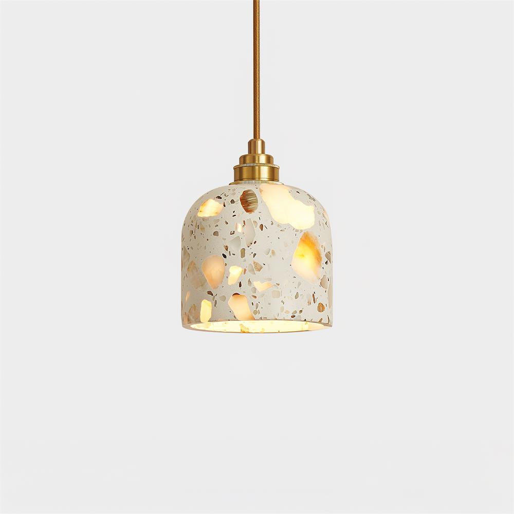 Lunette Pendant Lamp Terrazzo Sculptural Glow - Letslighting