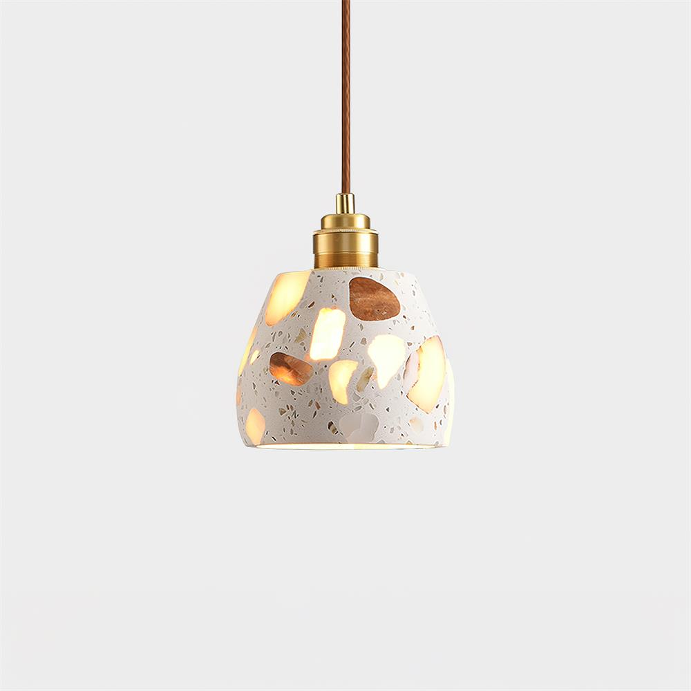 Lunette Pendant Lamp Terrazzo Sculptural Glow - Letslighting