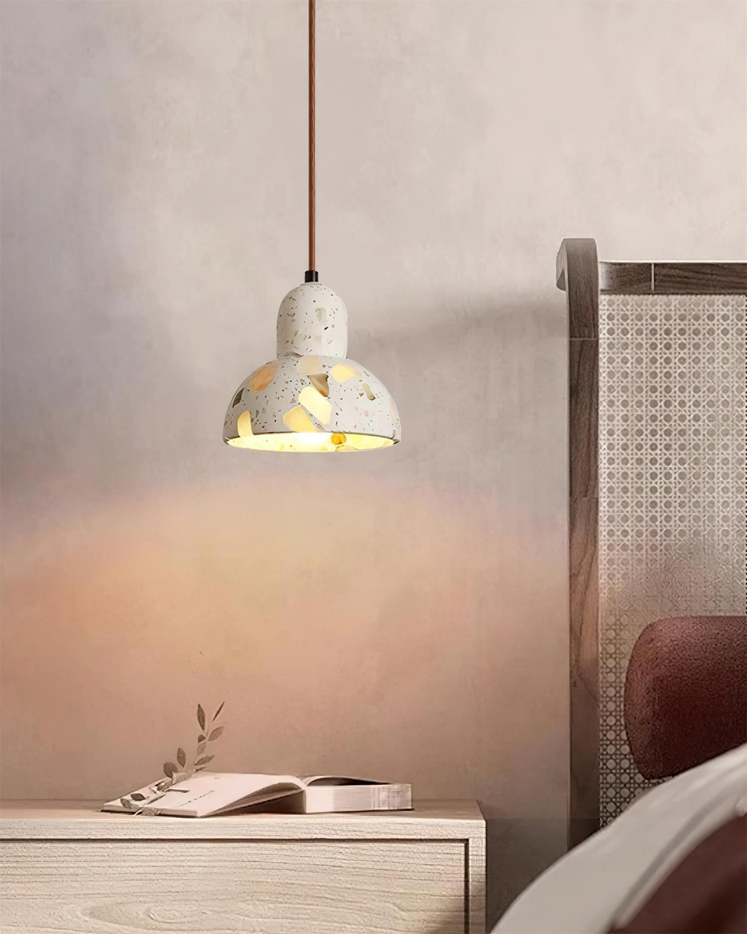 Lunette Pendant Lamp Terrazzo Sculptural Glow - Letslighting