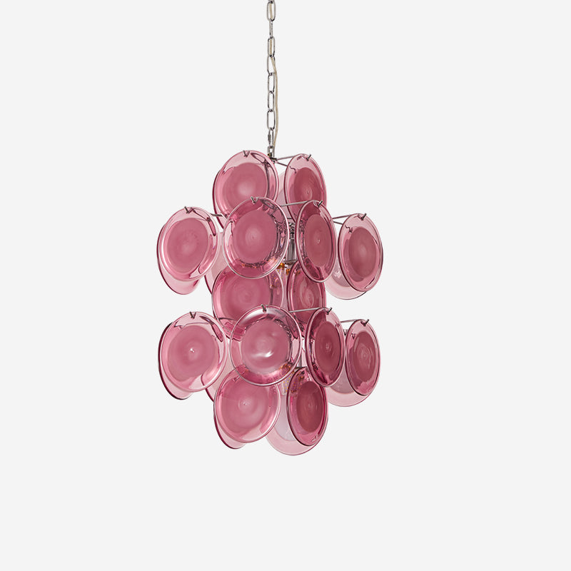 Luniva Lampe Pendante Groupes de Verre Rosé - Neutralighting