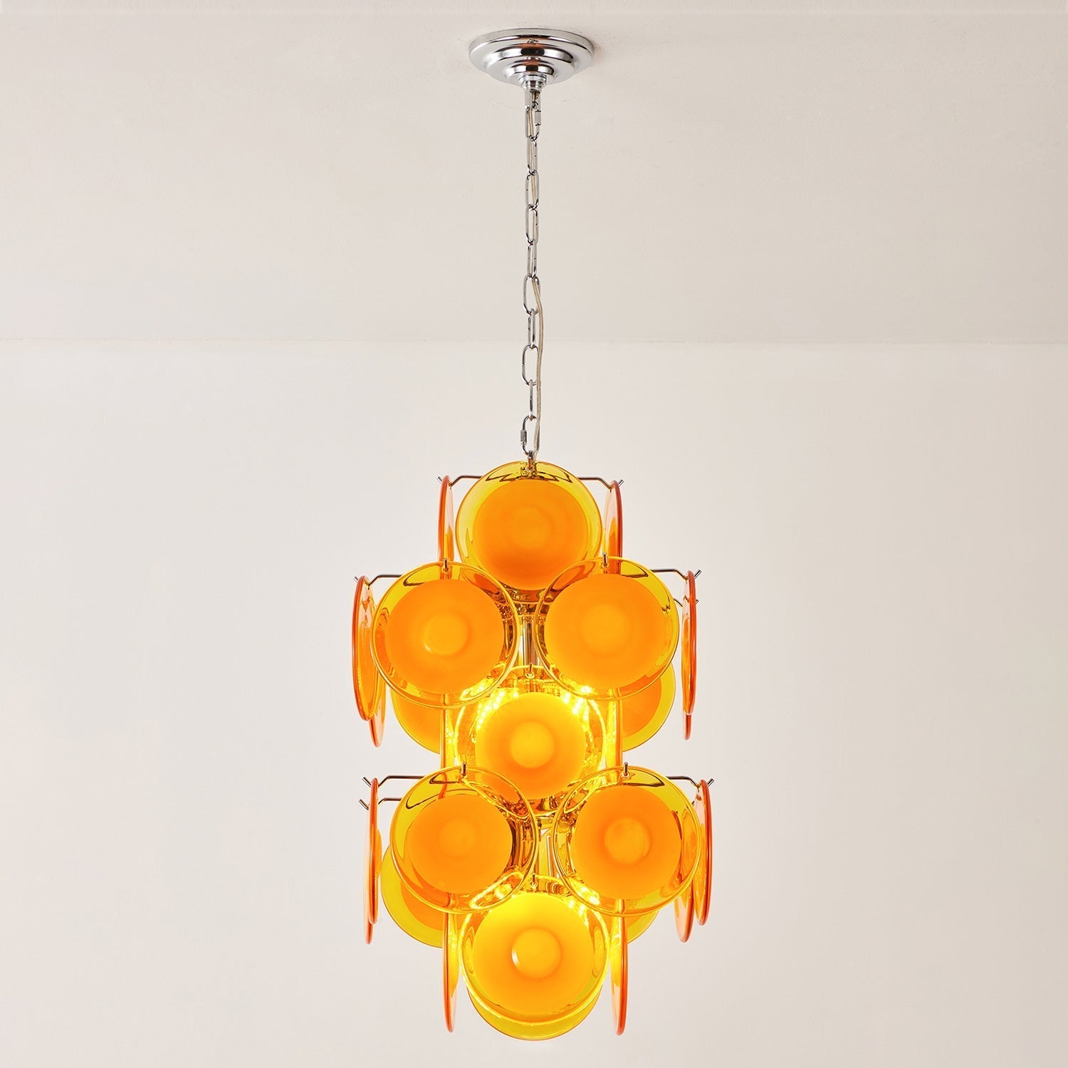 Luniva Lampe Pendante Groupes de Verre Rosé - Neutralighting