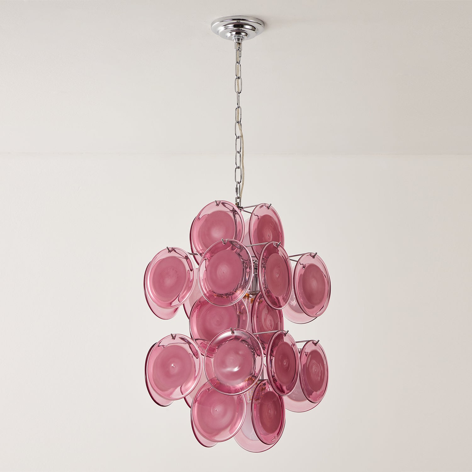 Luniva Lampe Pendante Groupes de Verre Rosé - Neutralighting