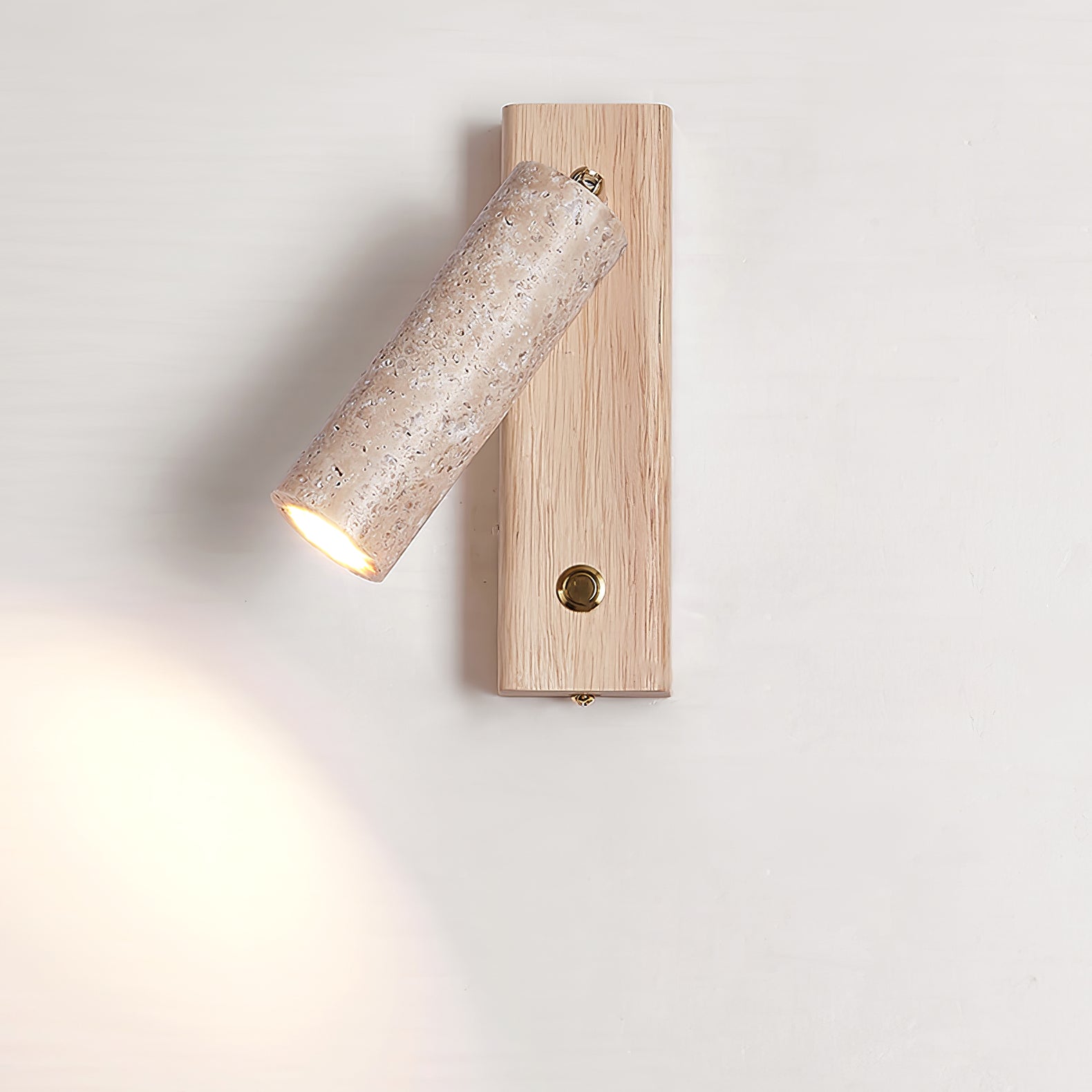 Ornoria Applique Murale Cylindrique en Travertin - Neutralighting