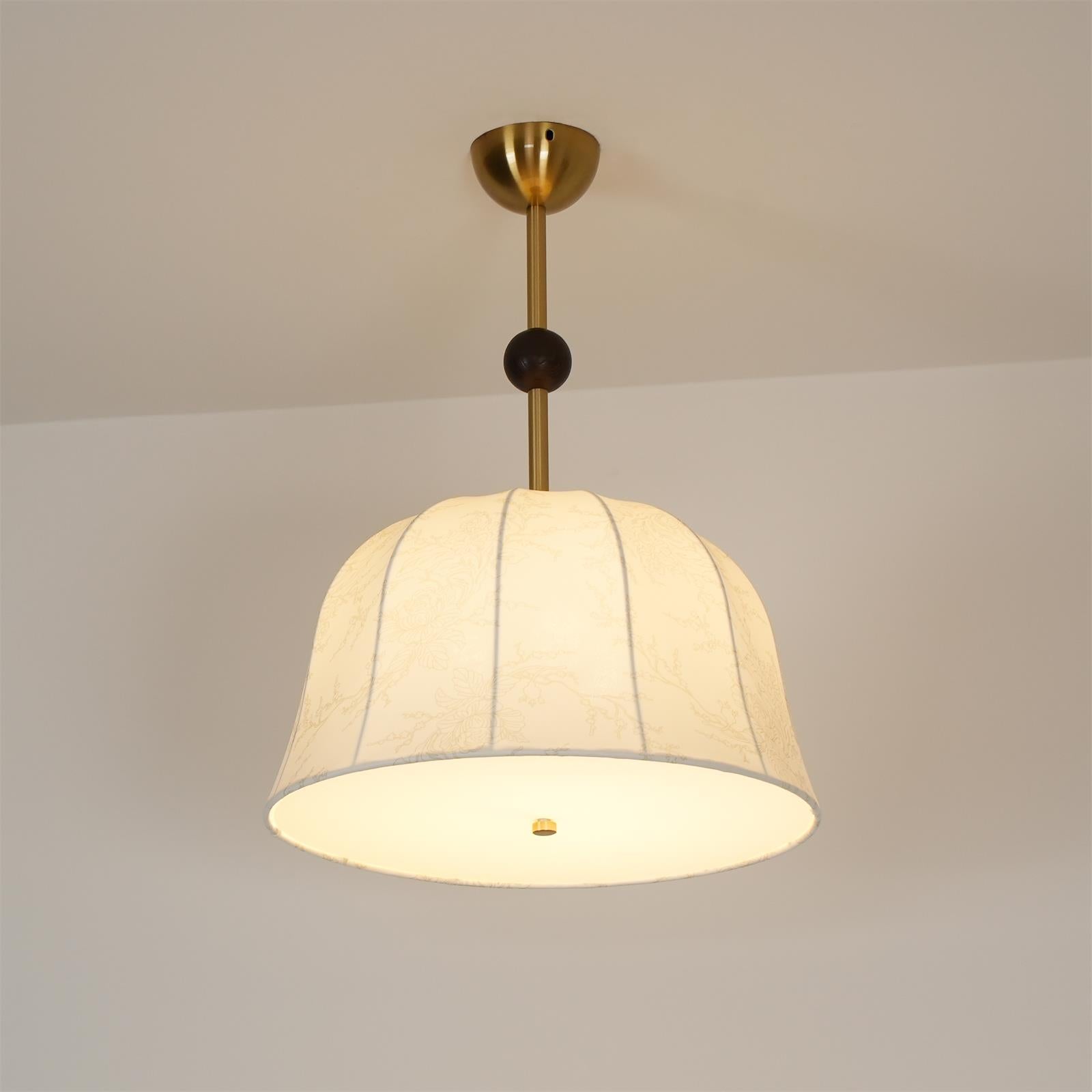 Spheris Plafonnier en tissu et bois pour des intérieurs chaleureux et élégants - Neutralighting