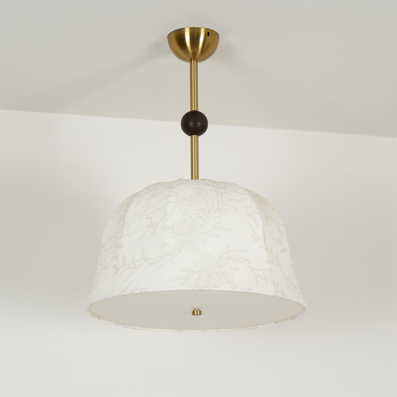 Spheris Plafonnier en tissu et bois pour des intérieurs chaleureux et élégants - Neutralighting