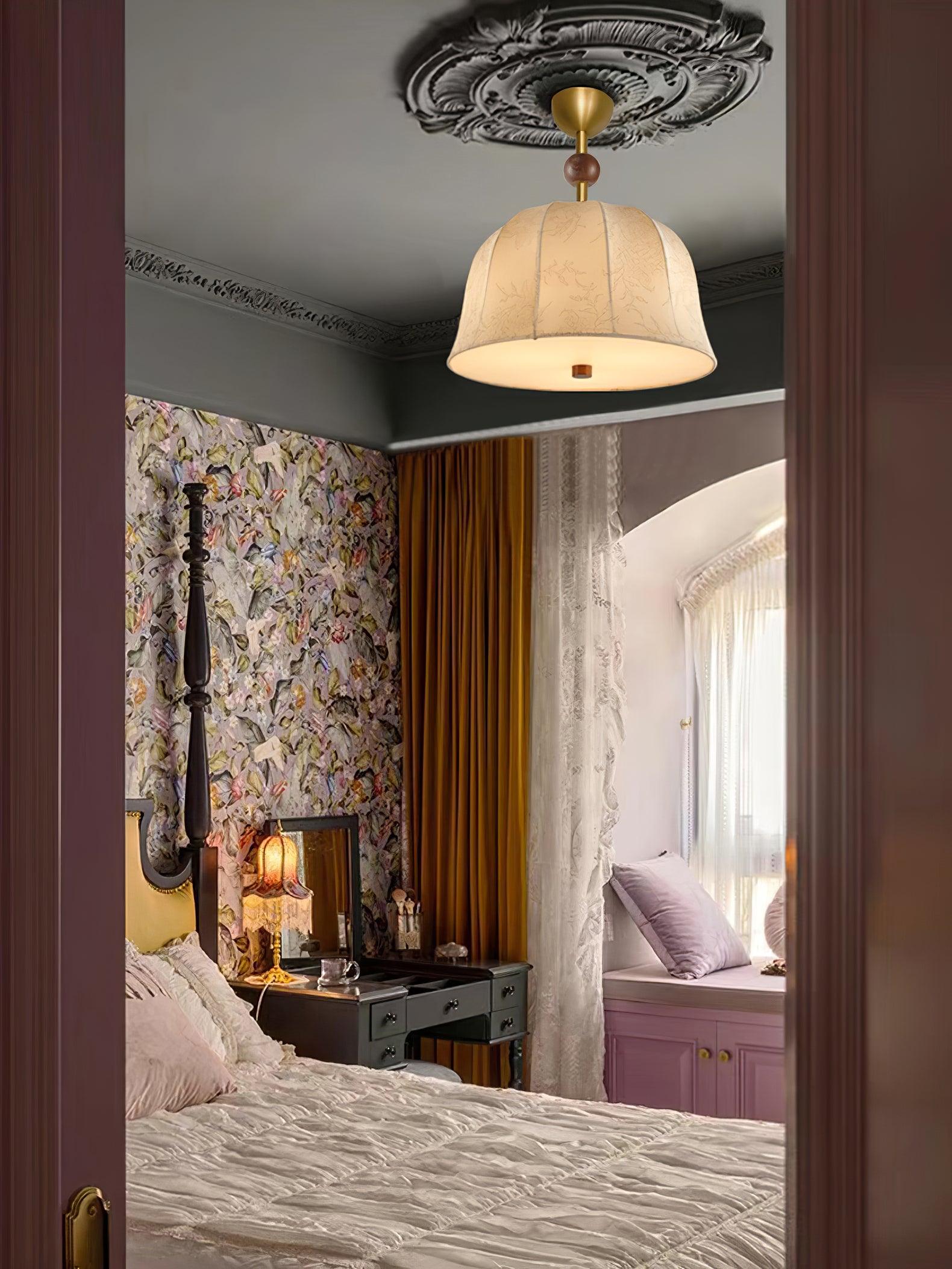 Spheris Plafonnier en tissu et bois pour des intérieurs chaleureux et élégants - Neutralighting