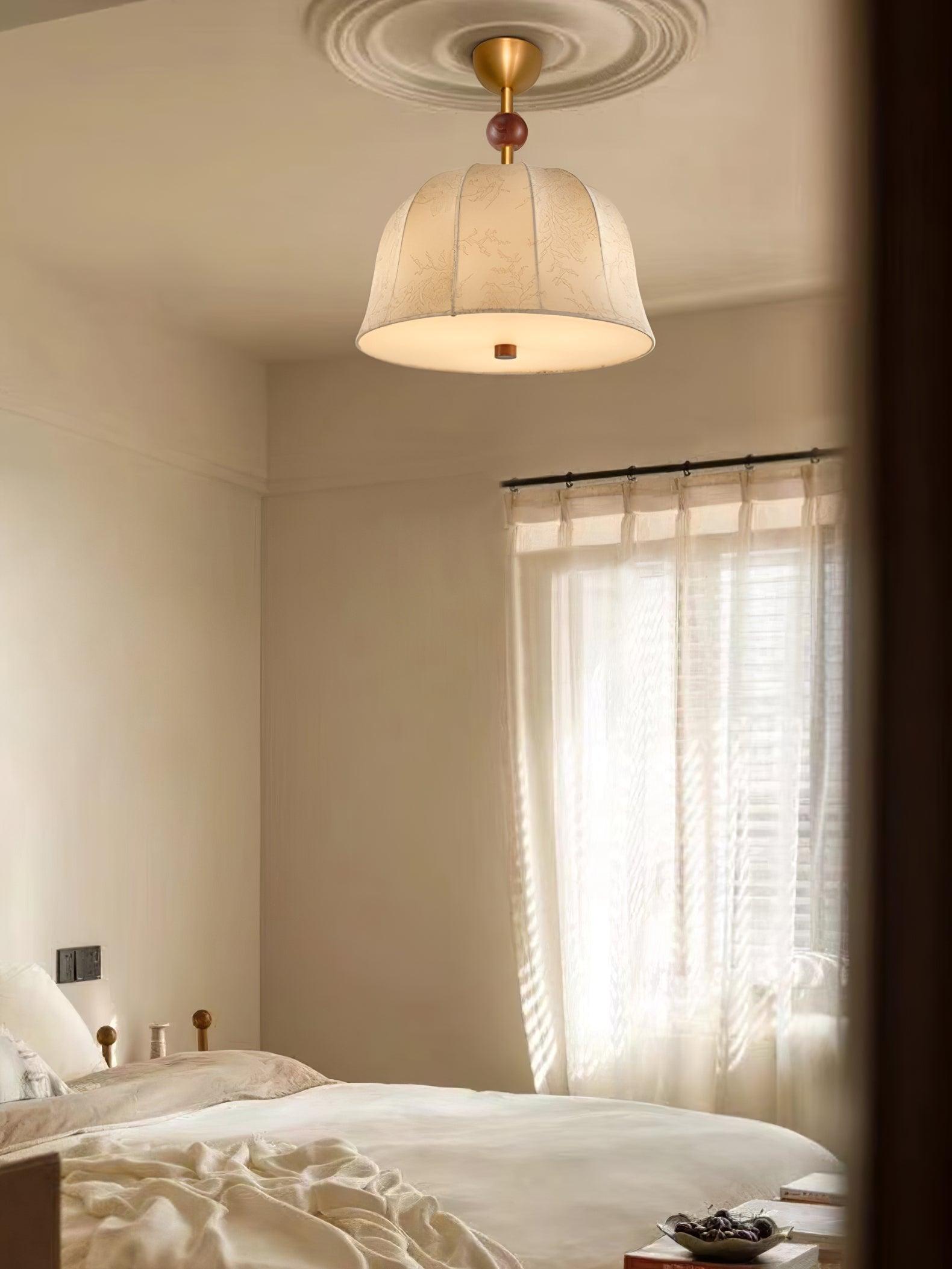 Spheris Plafonnier en tissu et bois pour des intérieurs chaleureux et élégants - Neutralighting