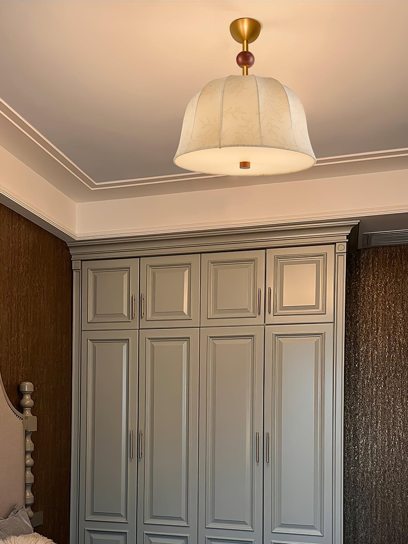 Spheris Plafonnier en tissu et bois pour des intérieurs chaleureux et élégants - Neutralighting