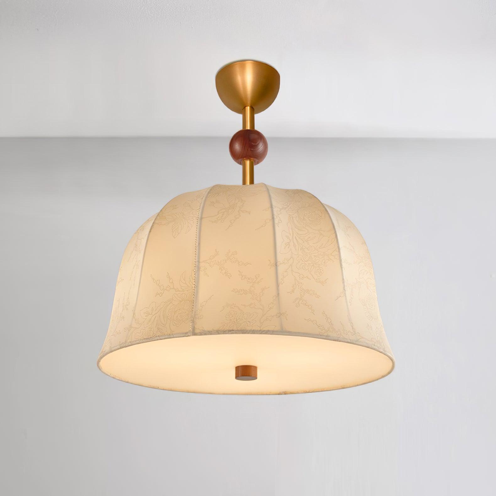 Spheris Plafonnier en tissu et bois pour des intérieurs chaleureux et élégants - Neutralighting