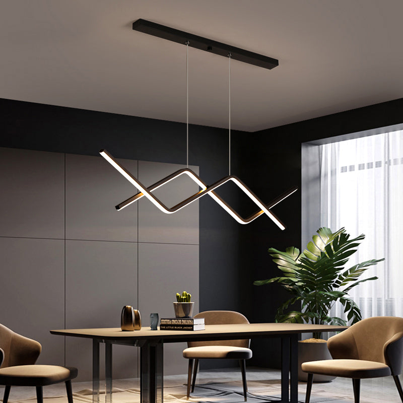 Arisha Luminaires Suspension Lineaire Minimaliste En Aluminium Pour La Cuisine Ou Salon - Neutralighting