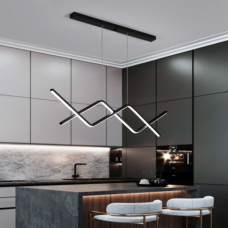 Arisha Luminaires Suspension Lineaire Minimaliste En Aluminium Pour La Cuisine Ou Salon - Neutralighting