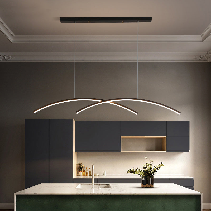 Arisha Luminaires Suspension Lineaire Minimaliste En Aluminium Pour La Cuisine Ou Salon - Neutralighting