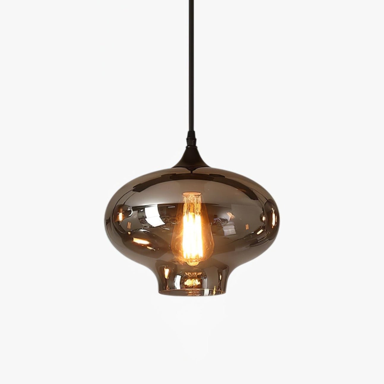 June Suspension Luminaire Industriel Verre Gris Fumé - Neutralighting