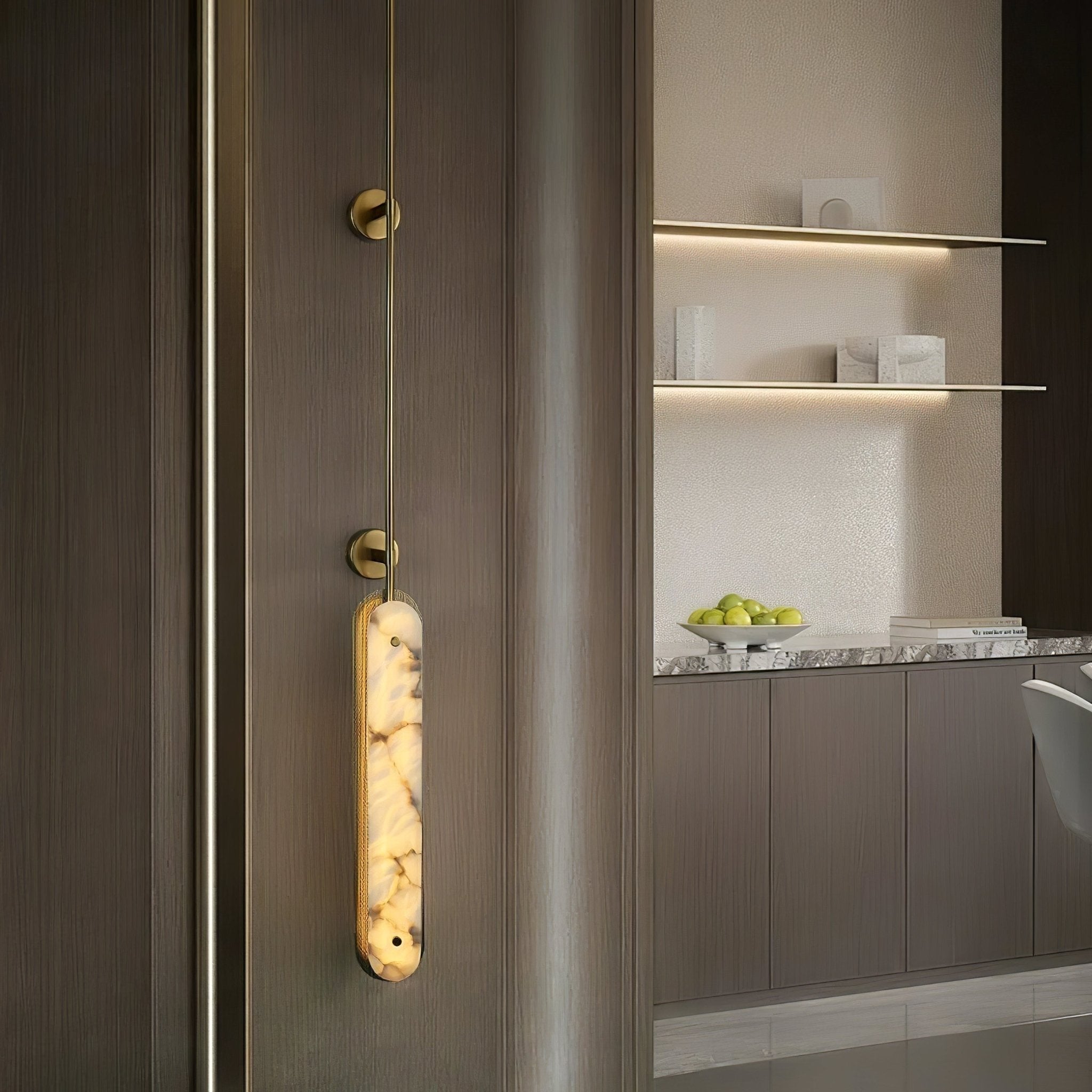Ilaeir Vertical Alabaster Pendant Light - Letslighting