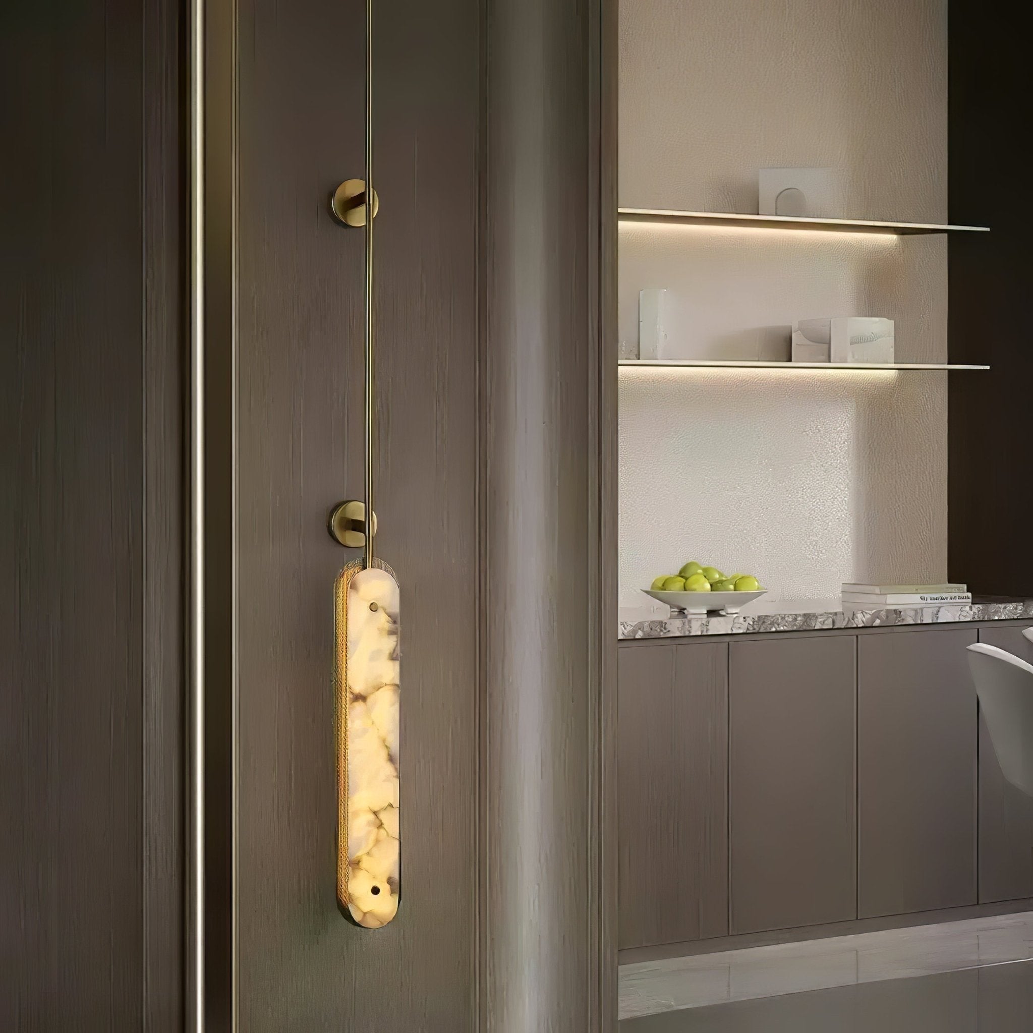 Ilaeir Vertical Alabaster Pendant Light - Letslighting