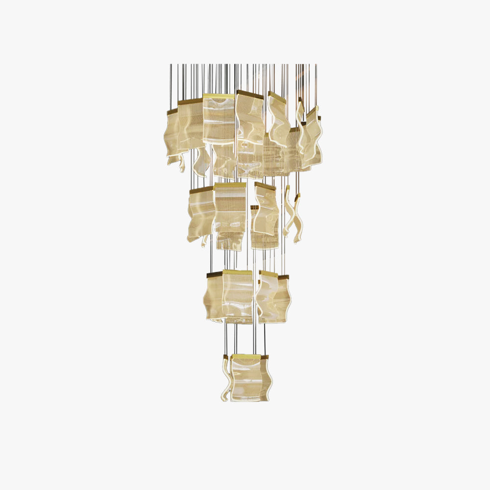 Kristy Moderne Or LED Lustre Métal Acrylique Chambre/Salon