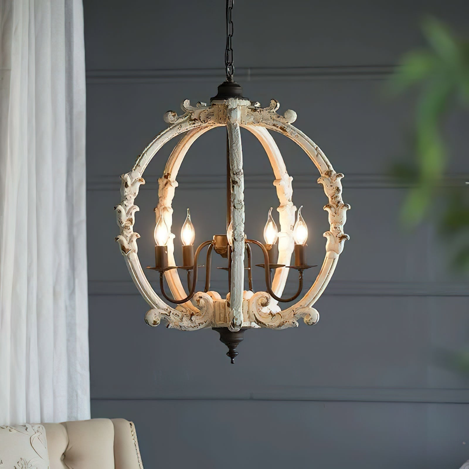 Vathais Vintage Industrial Wood Metal Pendant Lamp - Lamp Copper