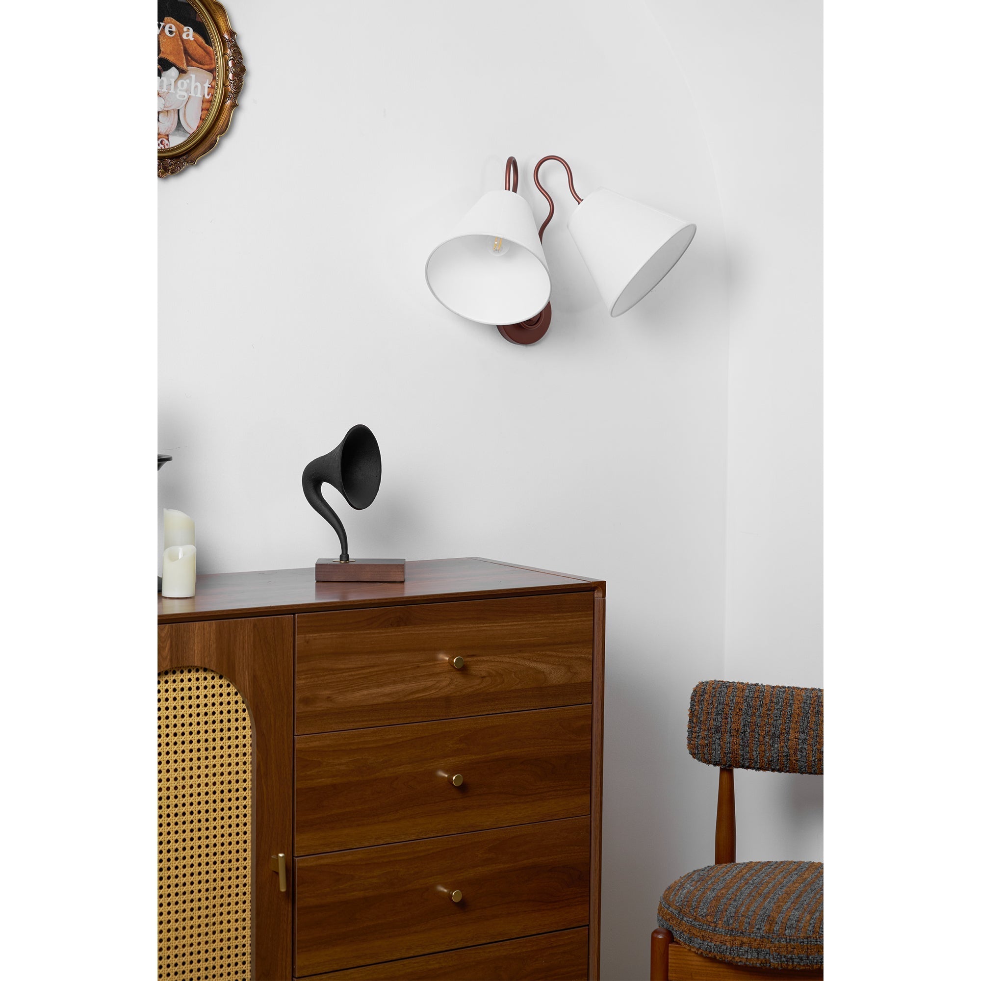 Elthayra Applique Murale Métal Tissu Industriel Vintage - Neutralighting