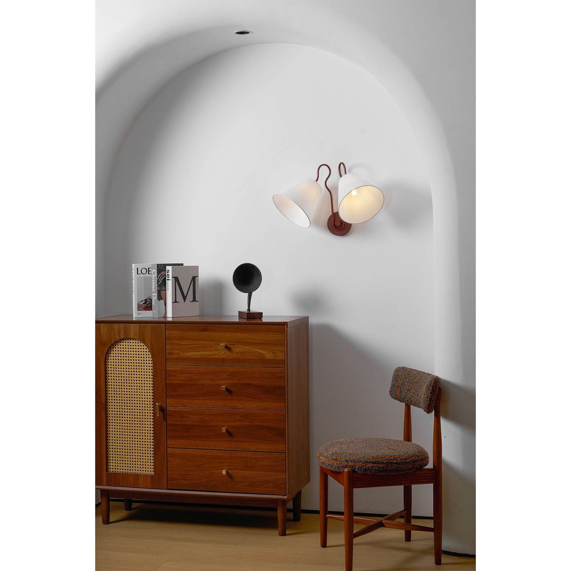 Elthayra Applique Murale Métal Tissu Industriel Vintage - Neutralighting