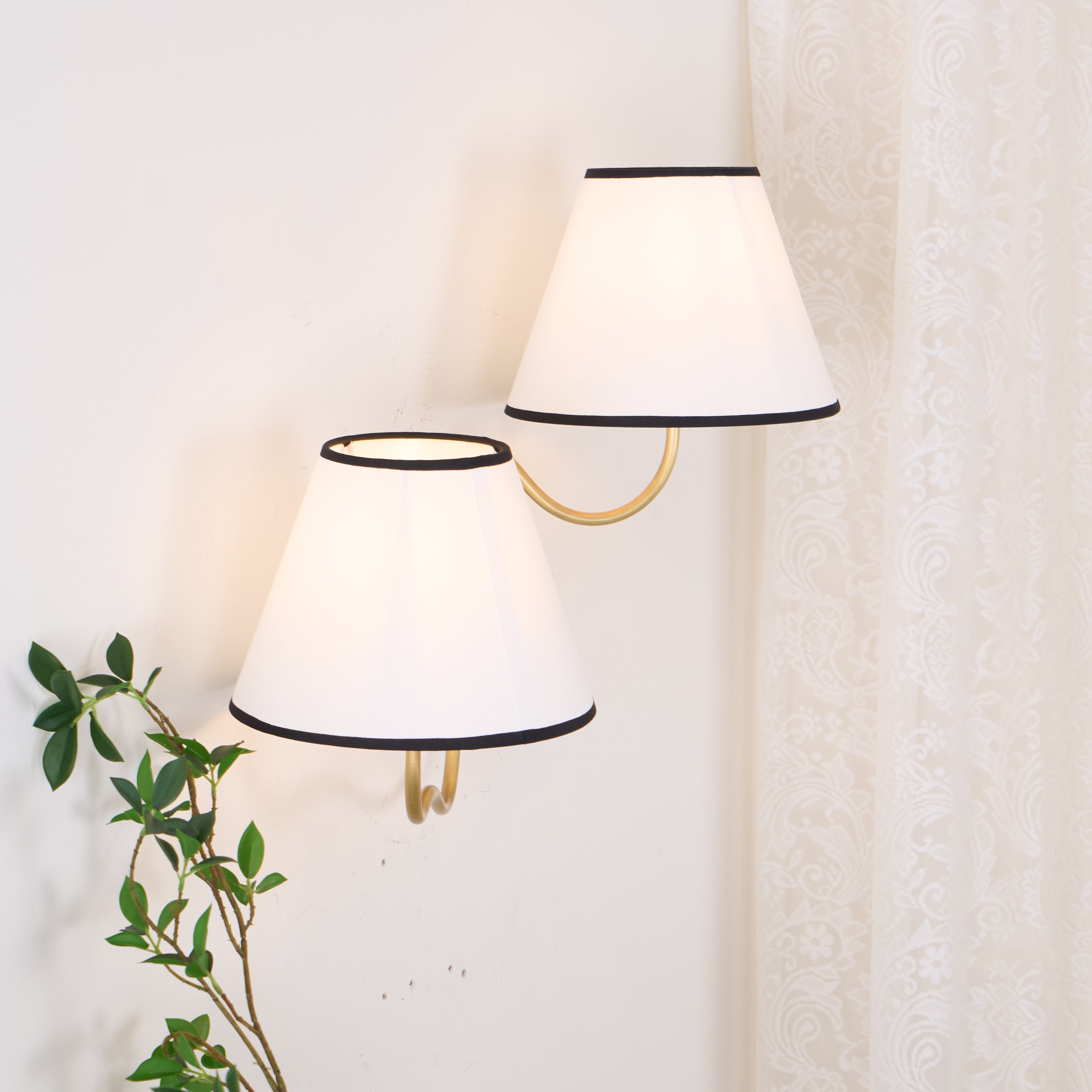 Evynor Applique Murale Laiton Tissu Industriel Vintage - Neutralighting