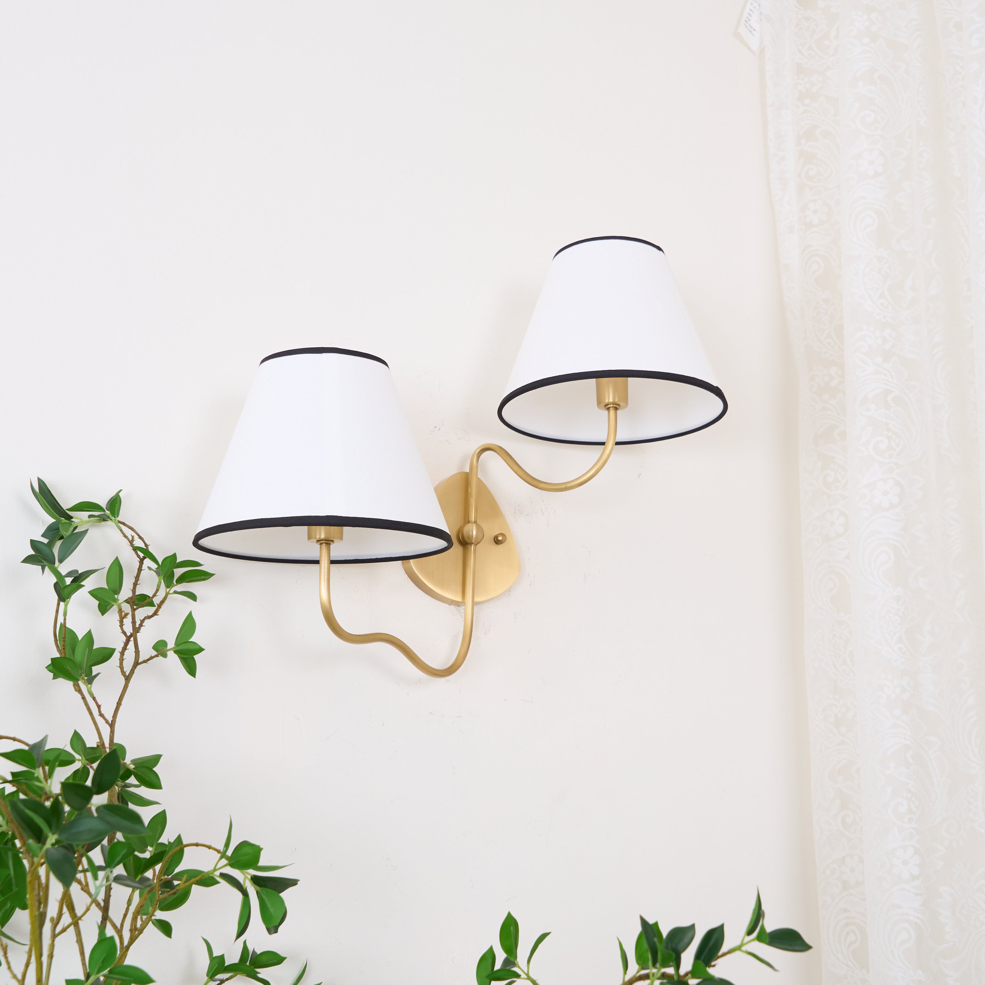 Evynor Applique Murale Laiton Tissu Industriel Vintage - Neutralighting