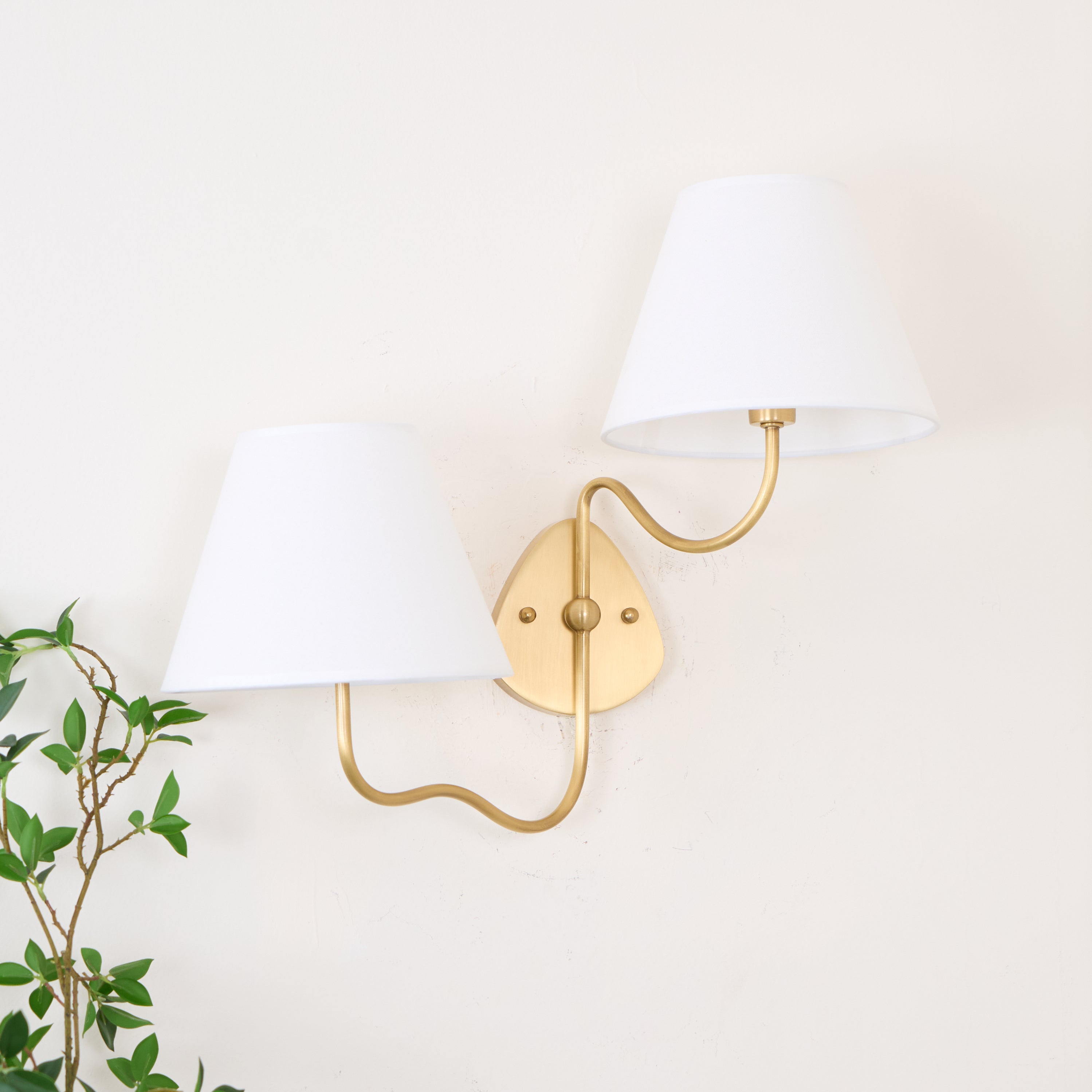 Evynor Applique Murale Laiton Tissu Industriel Vintage - Neutralighting