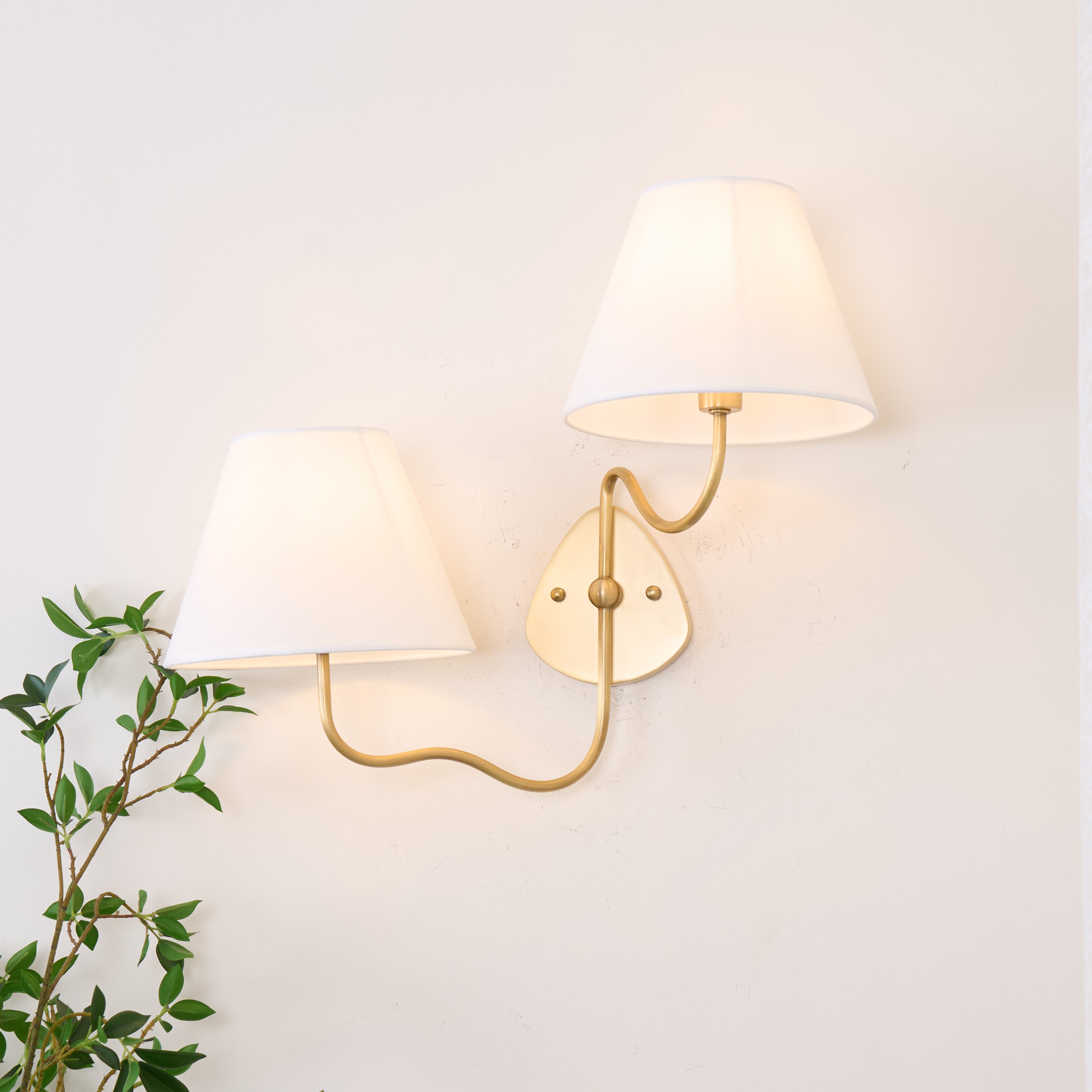 Evynor Applique Murale Laiton Tissu Industriel Vintage - Neutralighting