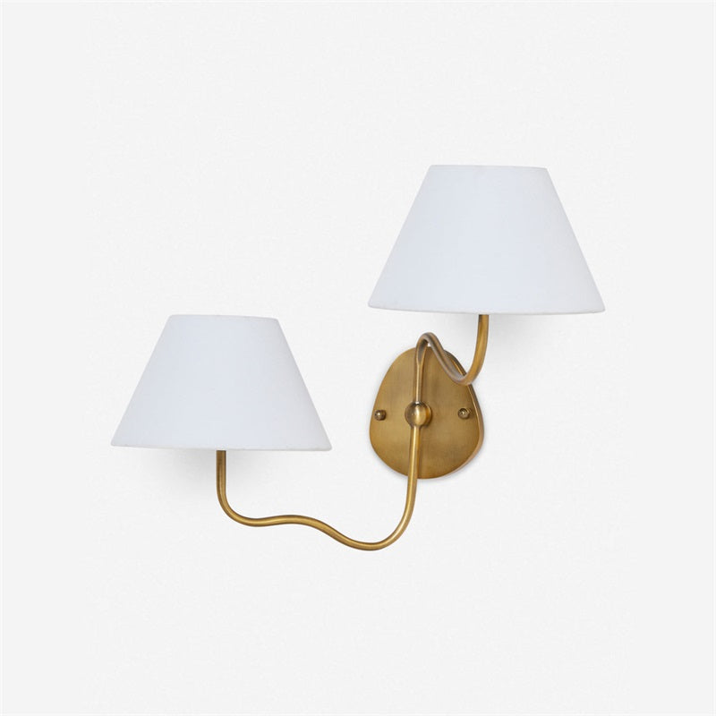 Evynor Applique Murale Laiton Tissu Industriel Vintage - Neutralighting