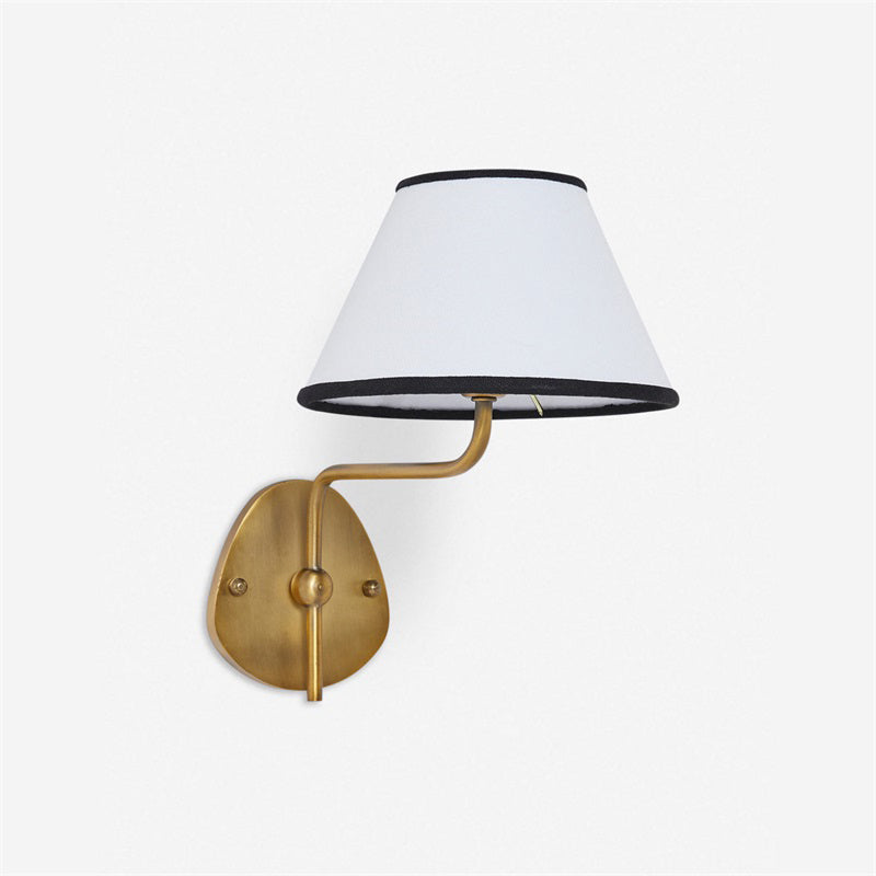 Evynor Applique Murale Laiton Tissu Industriel Vintage - Neutralighting