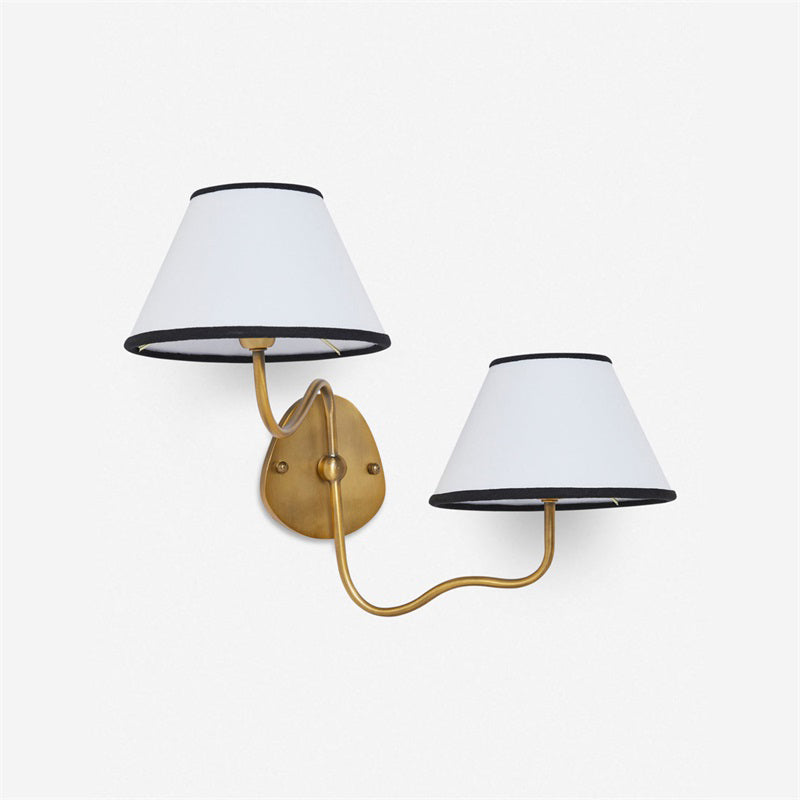 Evynor Applique Murale Laiton Tissu Industriel Vintage - Neutralighting