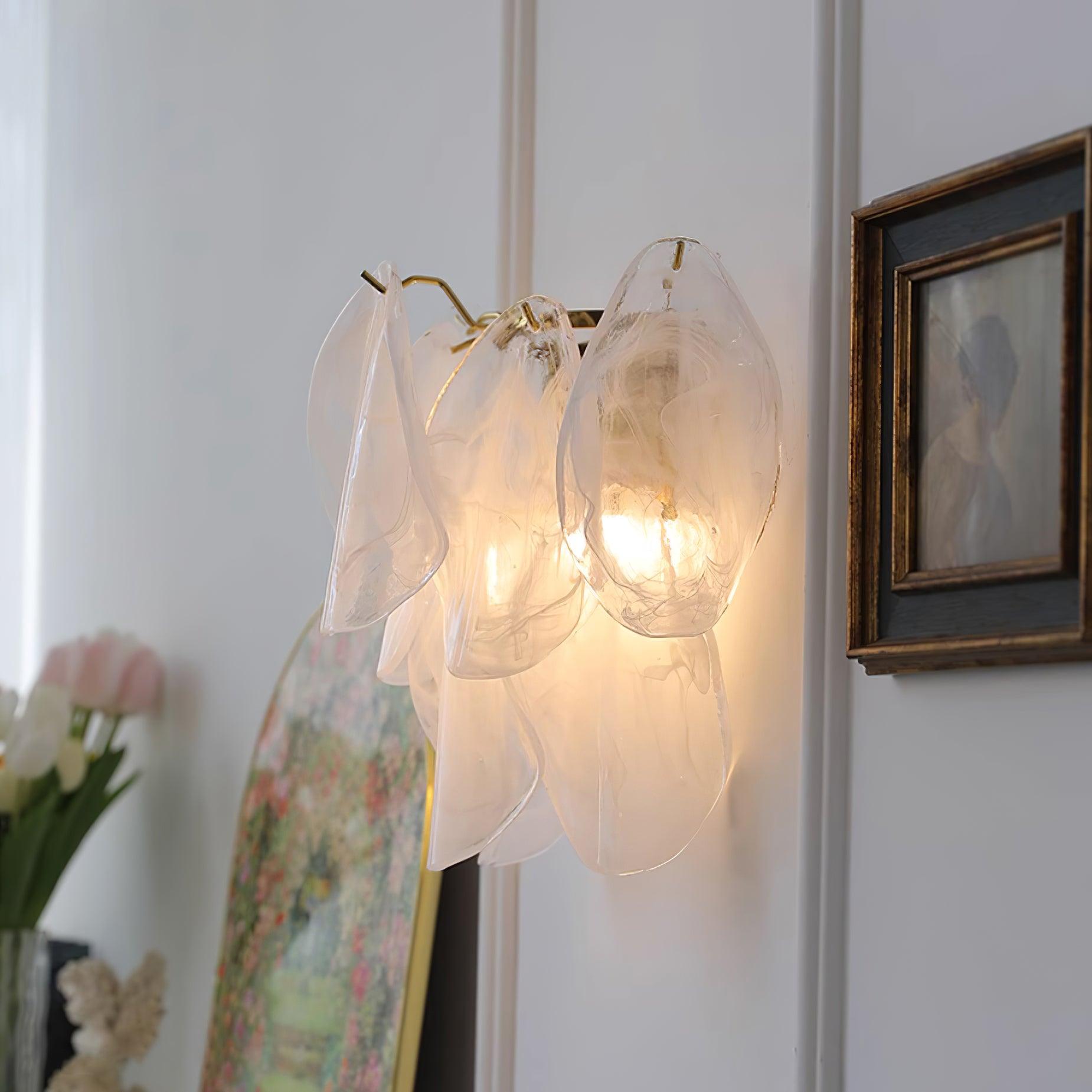 Evelo Lustra Applique Murale Verre Pétale - Neutralighting