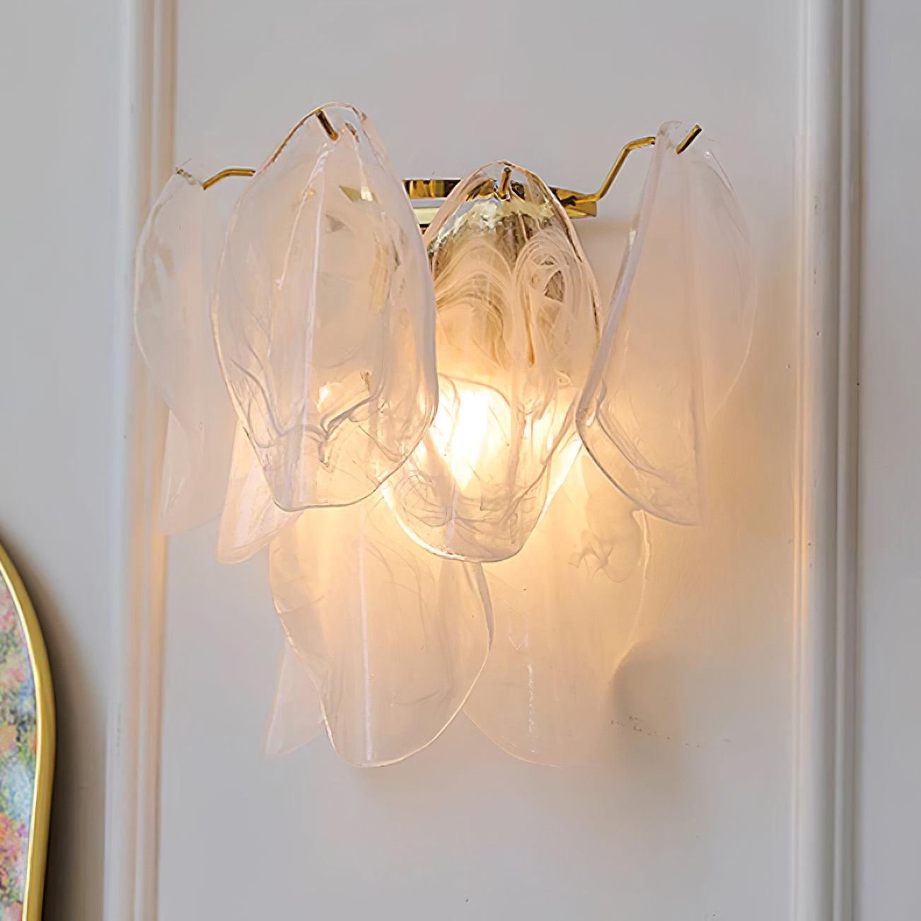 Evelo Lustra Applique Murale Verre Pétale - Neutralighting