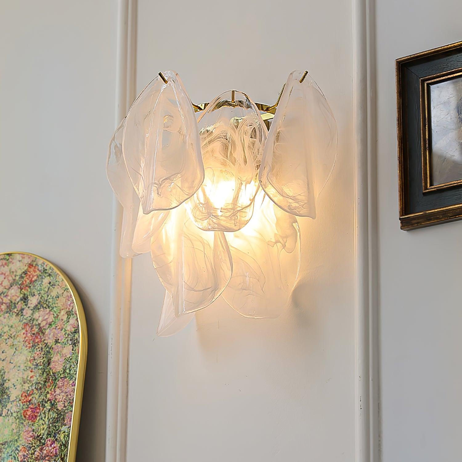 Evelo Lustra Applique Murale Verre Pétale - Neutralighting