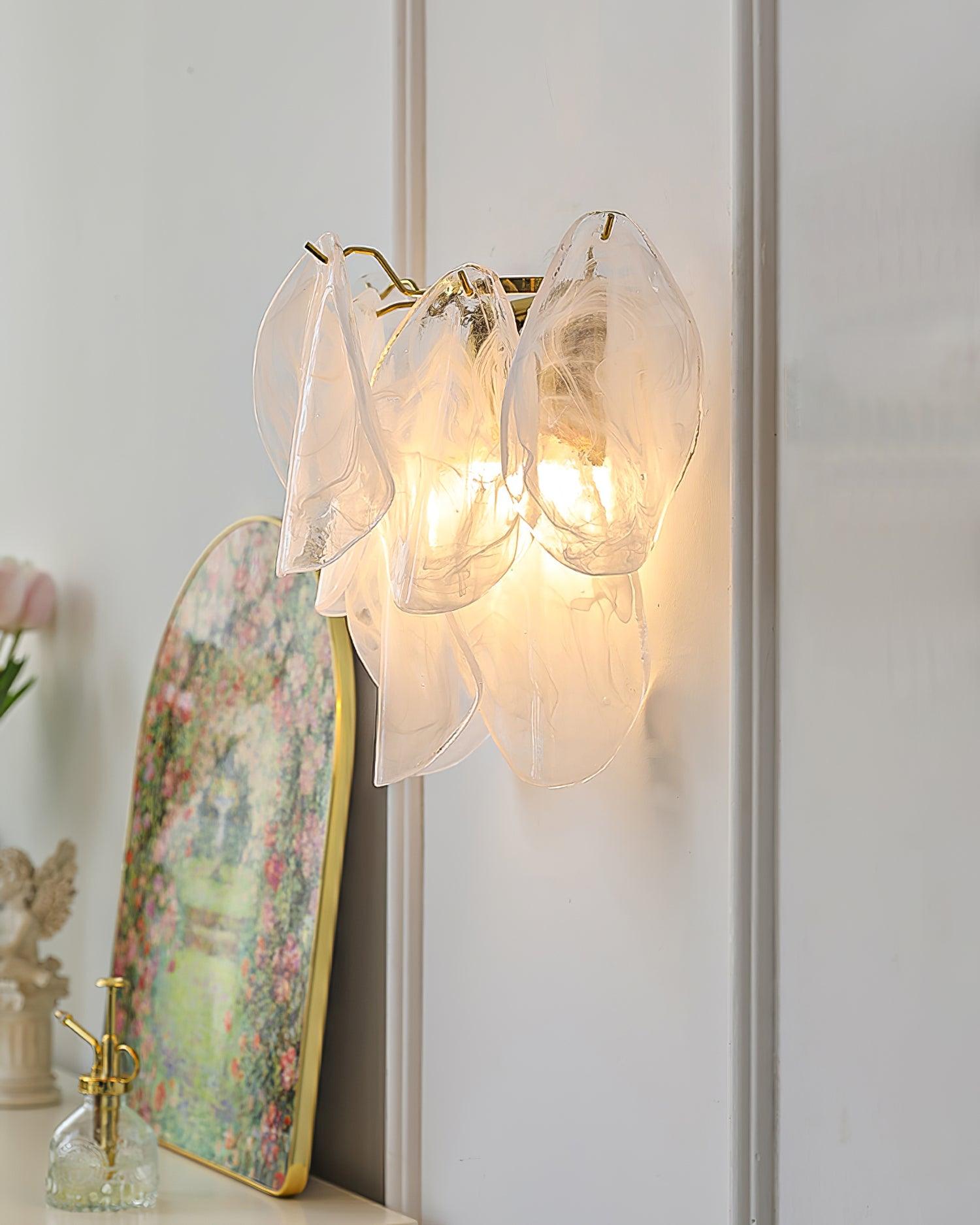 Evelo Lustra Applique Murale Verre Pétale - Neutralighting