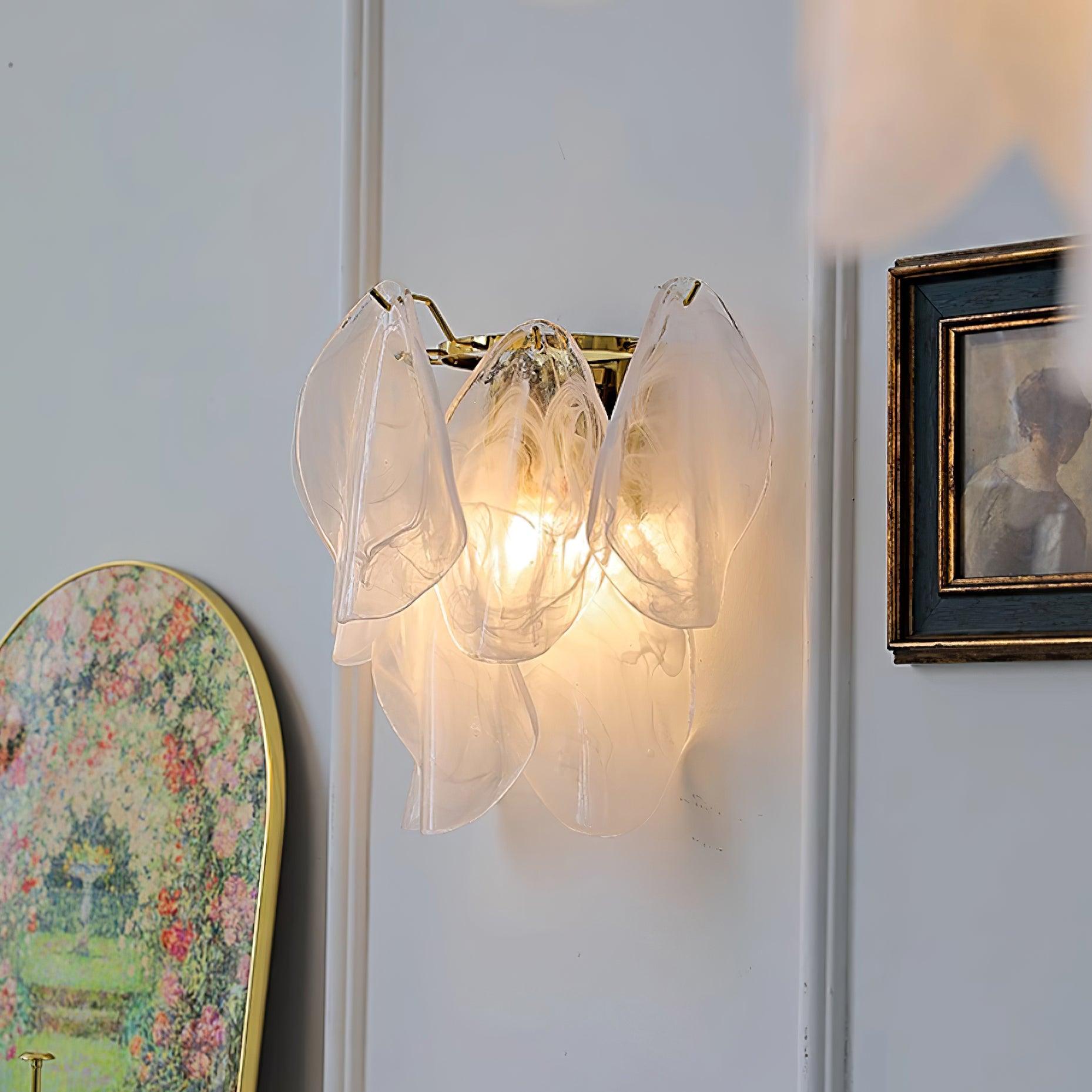 Evelo Lustra Applique Murale Verre Pétale - Neutralighting