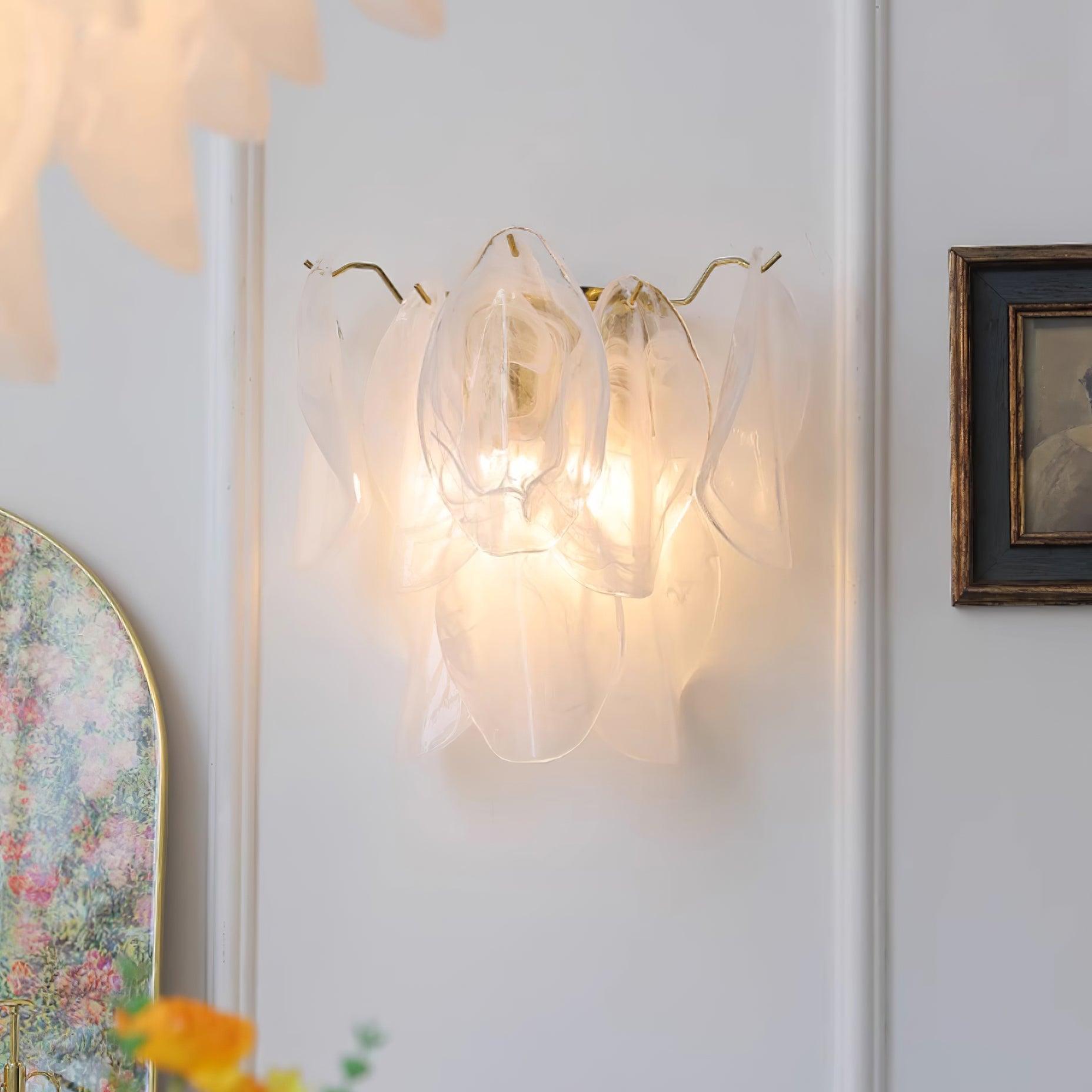 Evelo Lustra Applique Murale Verre Pétale - Neutralighting