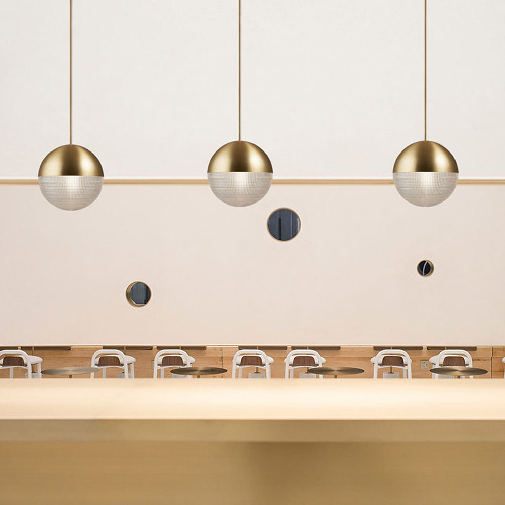 Valentina Suspenison Boule Contemporaine, Métal/Verre, Noir/Or, Bar/Salon/Chambre - Neutralighting