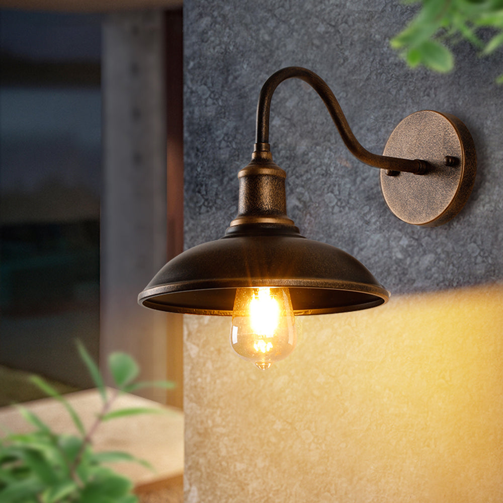 Silva Applique Murale Bol Rustique, Métal, Cuivré - Neutralighting