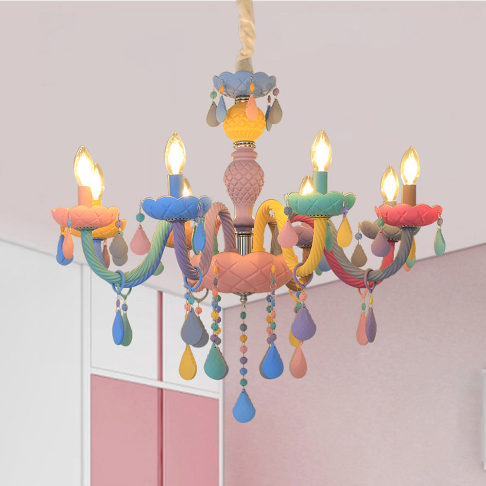 Valentina Suspension Bougeoir Art Deco, Métal, Coloré, Chambre à Coucher/Salon