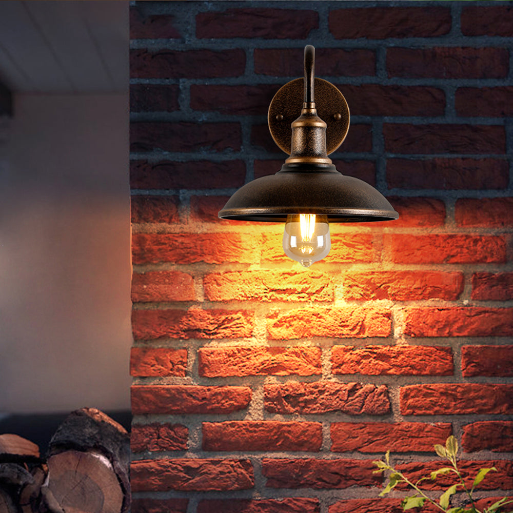 Silva Applique Murale Bol Rustique, Métal, Cuivré - Neutralighting