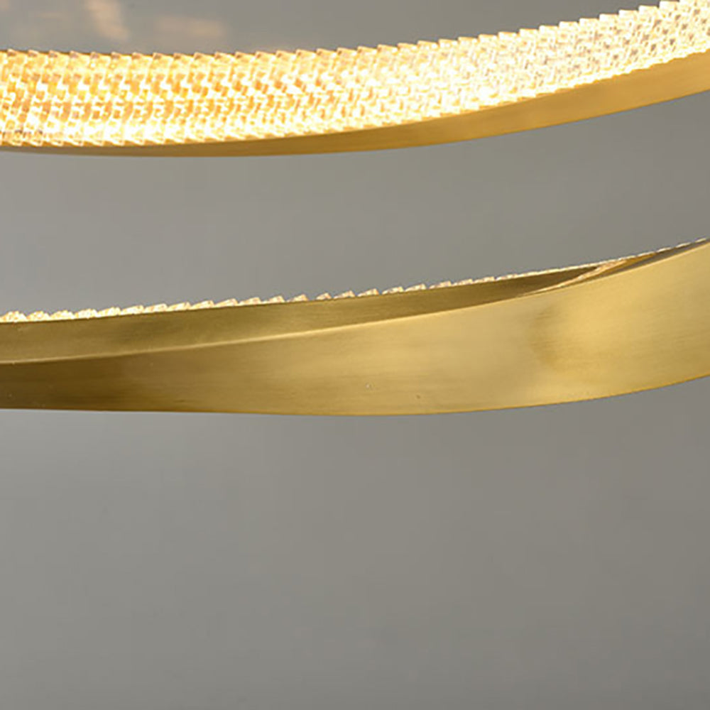 Arisha Suspension Anneau Moderne, Métal/Acrylique, Or/Argent, Salon/Chambre à Coucher - Neutralighting