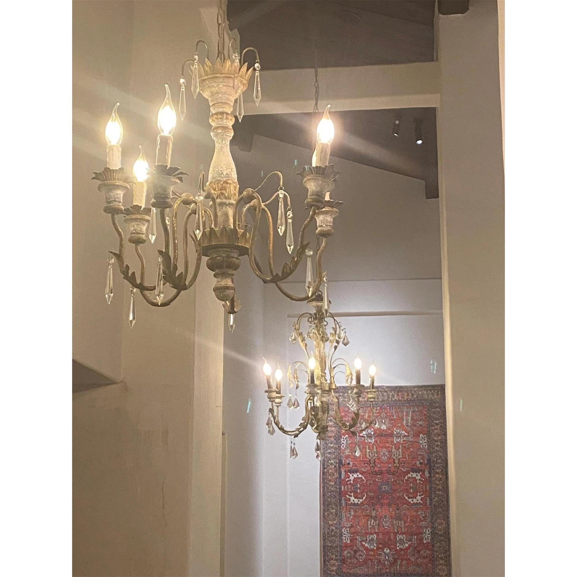 Elmarisra Vintage Luxury Solid Wood Carved Metal Chandelier - Lamp Copper