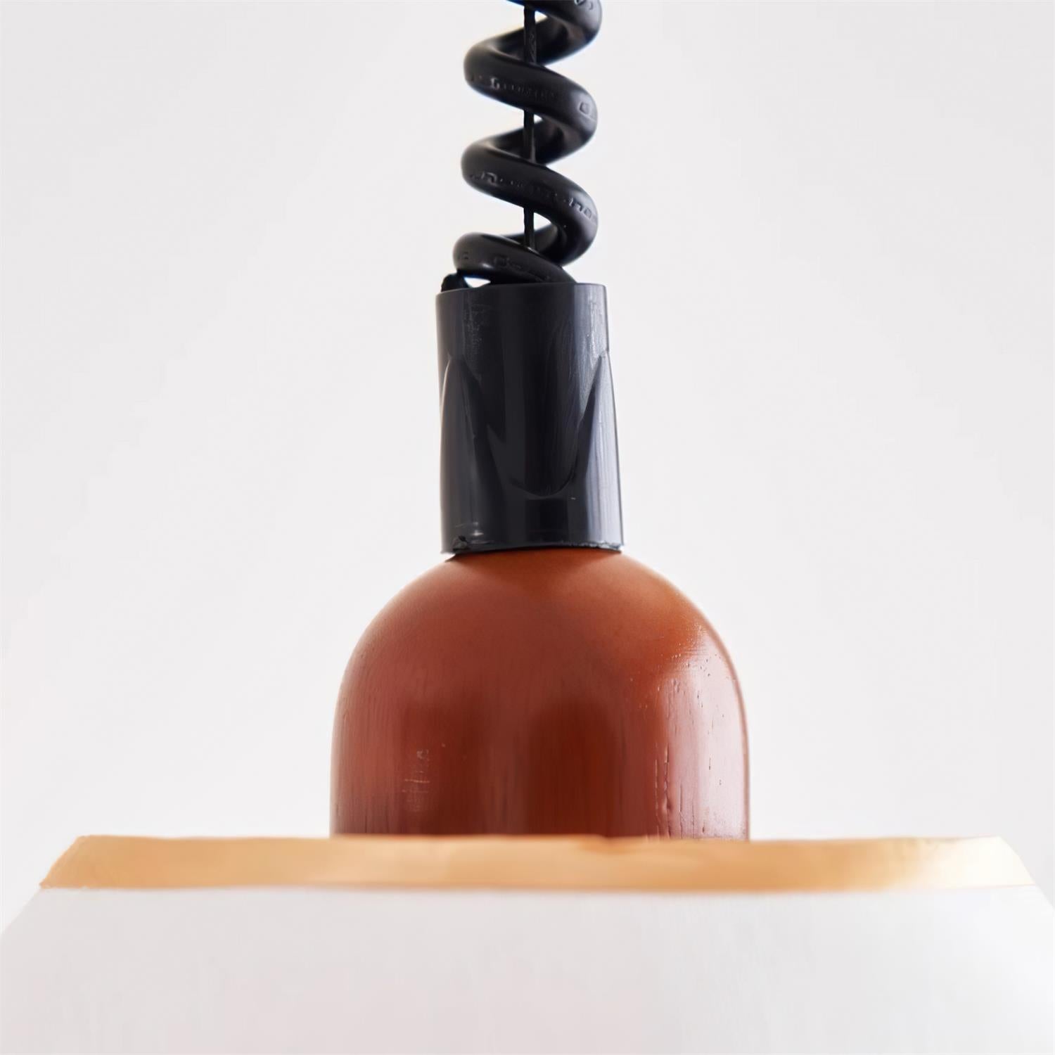 Makoto Suspension Lampe Tissu Cone Bois Réglable - Neutralighting