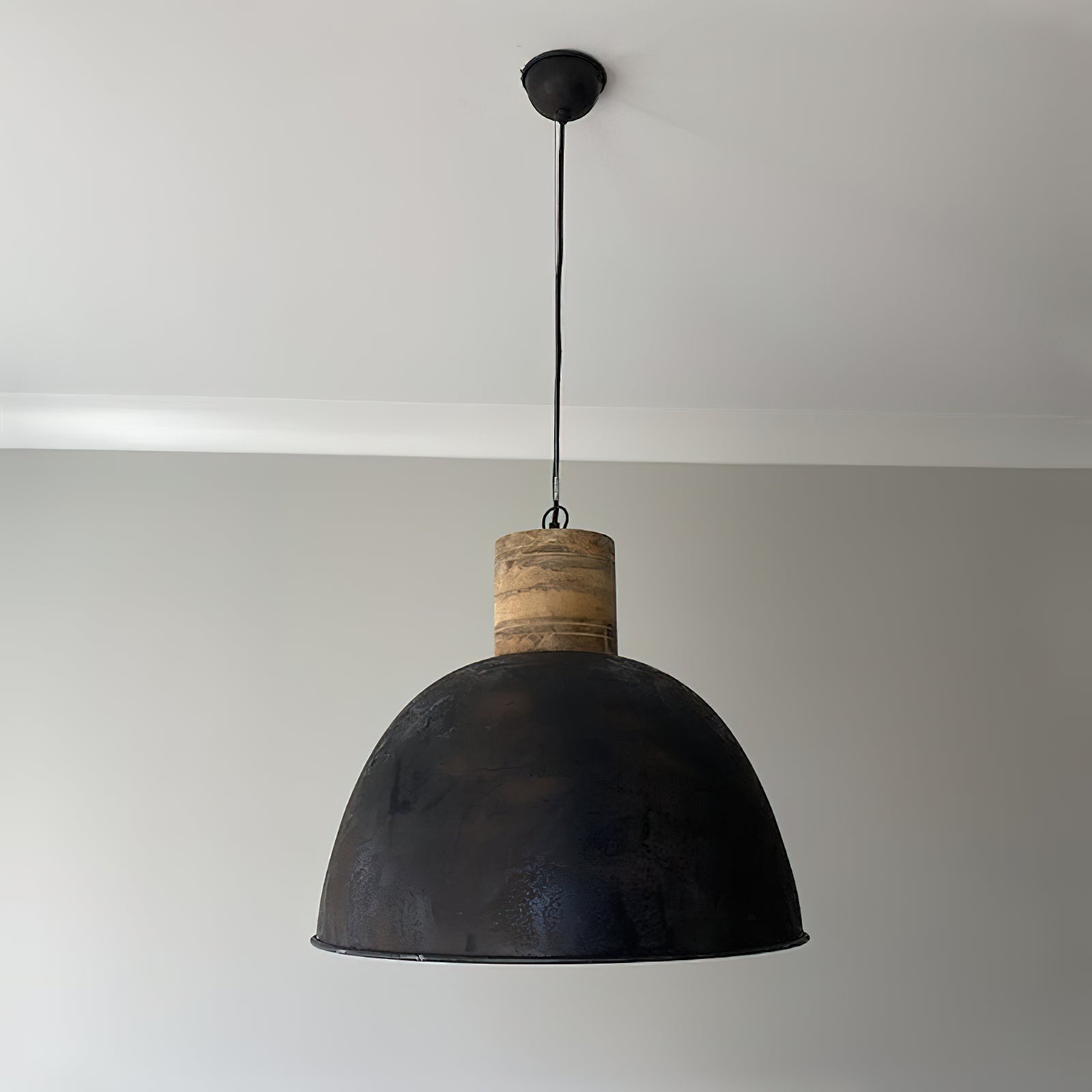 Ilshaos Vintage Industrial Wooden Metal Pendant Lamp - Lamp Copper