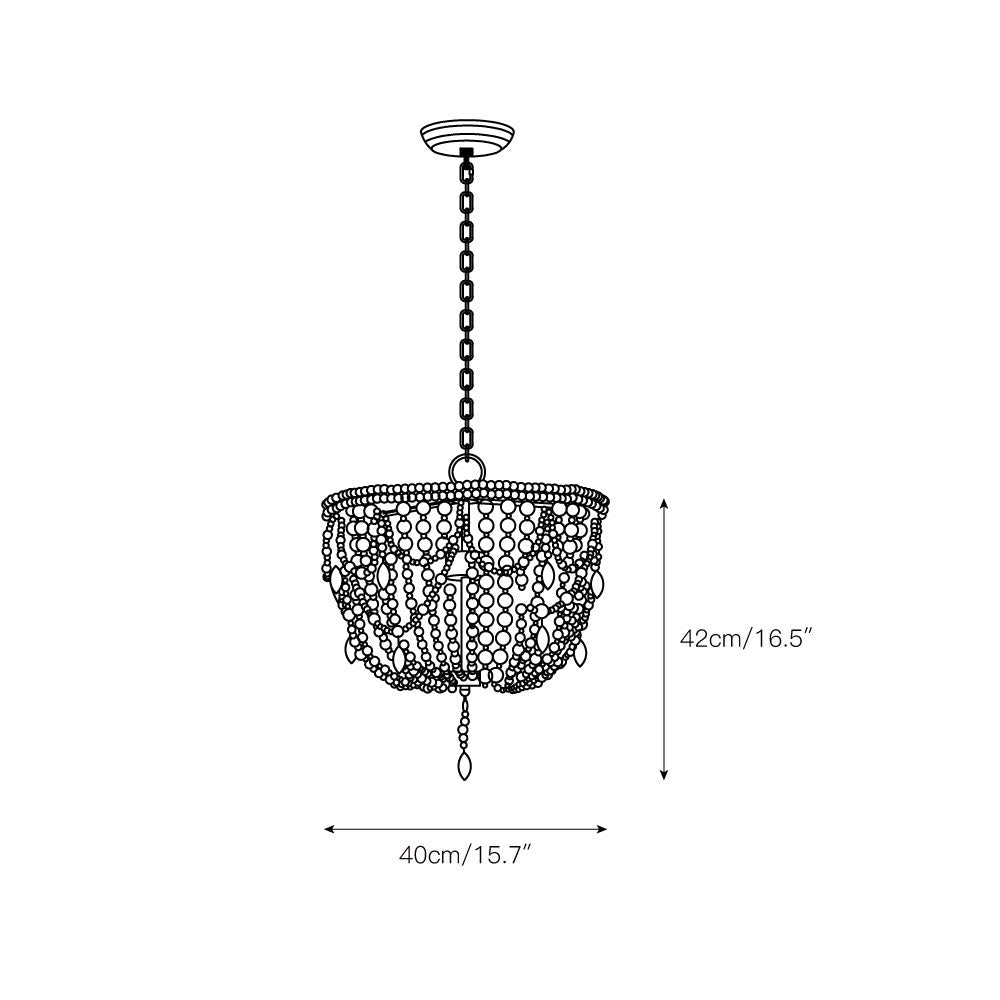 Arsilion Postmodern Luxury Wooden Metal Chandelier - Lamp Copper