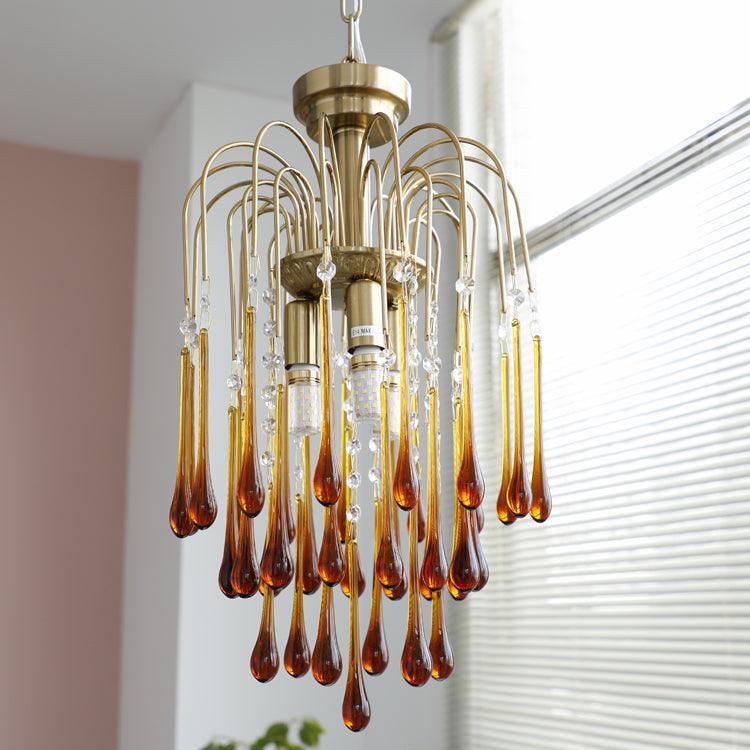 Lustra Chandelier Bras Dorés et Cristal - Neutralighting