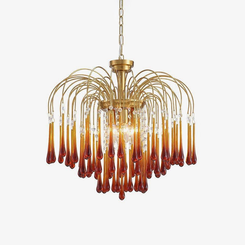 Lustra Chandelier Bras Dorés et Cristal - Neutralighting