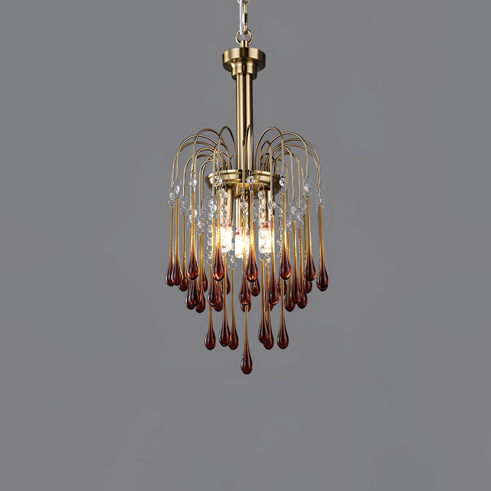 Lustra Chandelier Bras Dorés et Cristal - Neutralighting