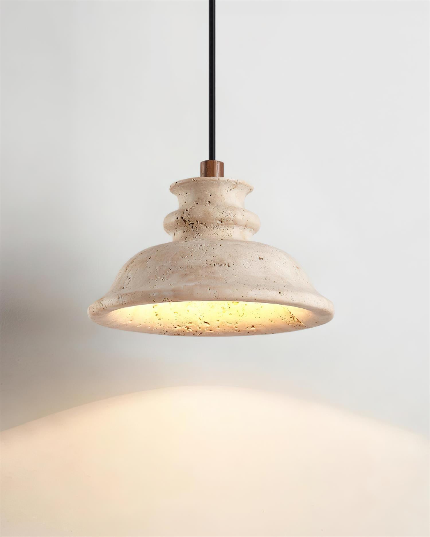 Ritta Lampe Pendante Abat-jour Travertin Sculpté - Neutralighting